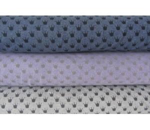 French Terry - Kronen flieder meliert